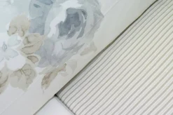 COMPLETO LENZUOLA SINGOLO BELLORA WHITE LINEN MODELLO FIORE V38 GRIGIO