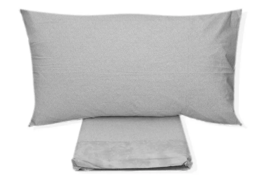 COMPLETO LENZUOLA SINGOLO CALDO COTONE GFFERRARI MODELLO ITALIA VAR. GRIGIO 9A