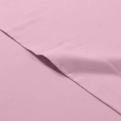 COMPLETO LENZUOLA SINGOLO FLANELLA CALEFFI TINTA UNITA VAR. ROSA