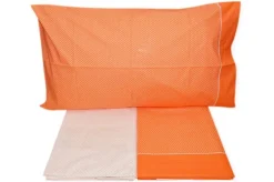 COMPLETO LENZUOLA UNA PIAZZA E MEZZO GABEL MODELLO AMBIANCE VAR. ARANCIO 801