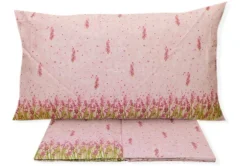 COMPLETO LENZUOLA UNA PIAZZA E MEZZO BIANCALUNA MODELLO MARENA VAR. ROSA