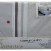 COMPLETO LENZUOLA UNA PIAZZA E MEZZO SARTORIALE MODELLO SMART VAR. GRIGIO