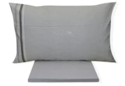 COMPLETO LENZUOLA UNA PIAZZA E MEZZO SARTORIALE MODELLO SMART VAR. GRIGIO