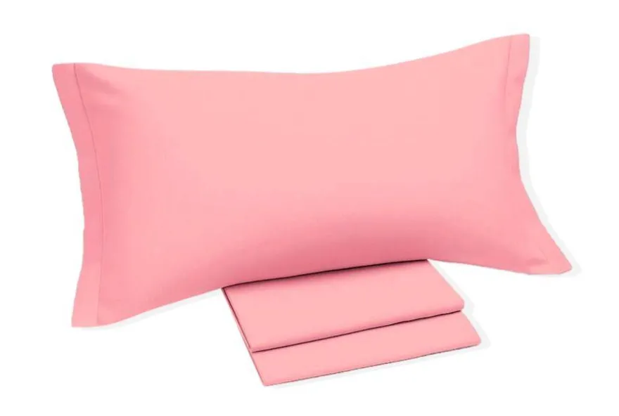 COMPLETO LENZUOLA UNA PIAZZA E MEZZO BIANCALUNA MODELLO COLORED VAR. ROSA 125