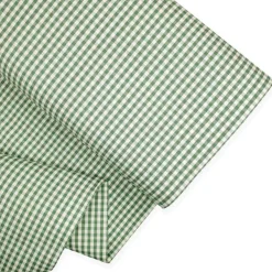COORDINATI PURO COTONE RIGA QUADRETTO E UNITO VERDE