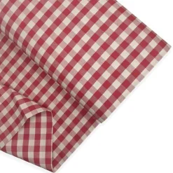 COORDINATI PURO COTONE RIGA QUADRETTO E UNITO ROSSO