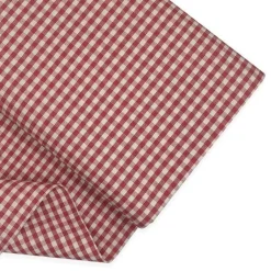 COORDINATI PURO COTONE RIGA QUADRETTO E UNITO ROSSO