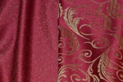 COORDINATI UNITO E JACQUARD LUREX ROSSO BORDEAUX/ORO
