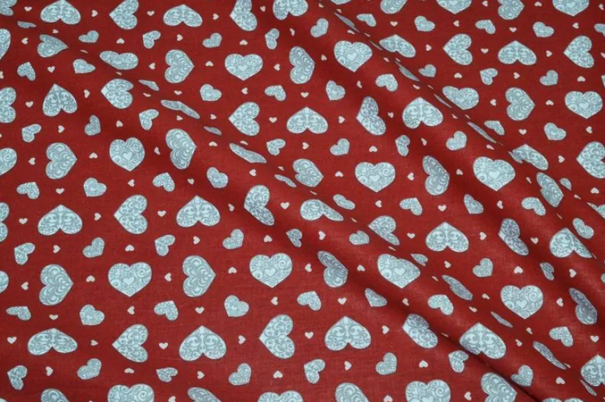 COORDINATO CUORE SCOZZESE ROSSO