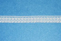 COORDINATO PIZZO COTONE BIANCO FINALE E INCASSO ALTEZZA 2 CM