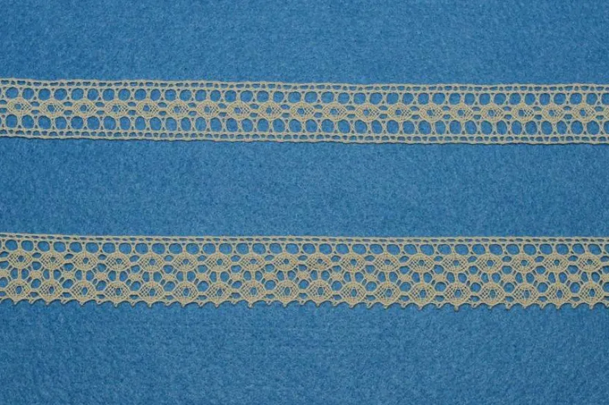 COORDINATO PIZZO COTONE ECRU' FINALE E INCASSO ALTEZZA 2 CM
