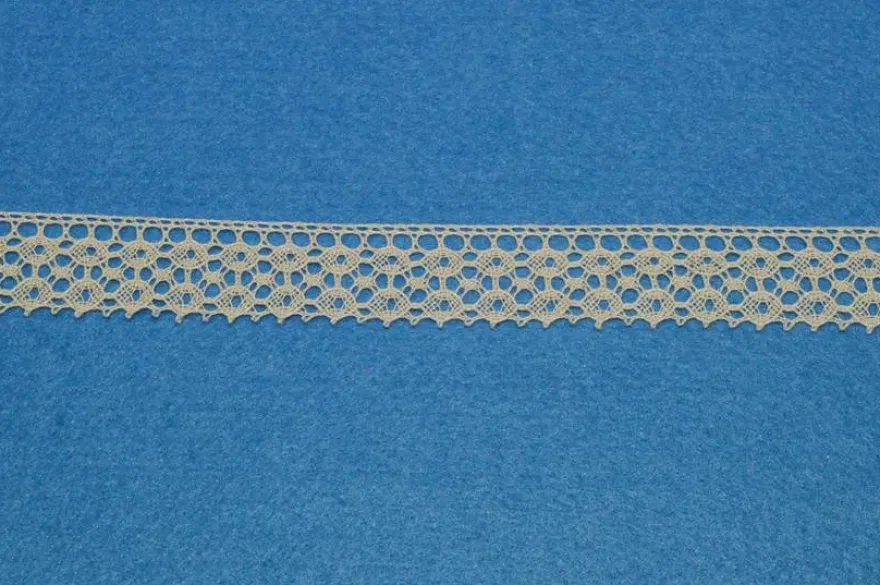 COORDINATO PIZZO COTONE ECRU' FINALE E INCASSO ALTEZZA 2 CM
