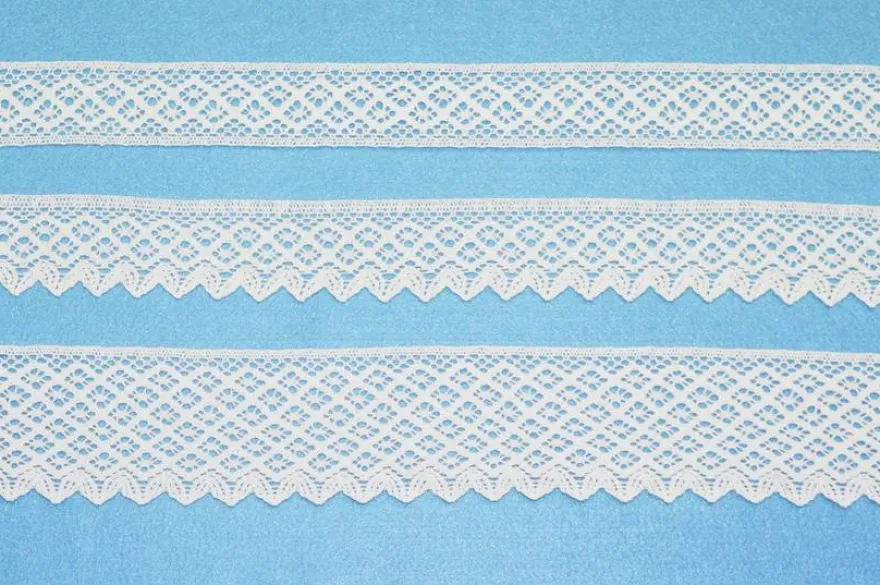 COORDINATO PIZZO COTONE INCASSO E FINALI BIANCHI