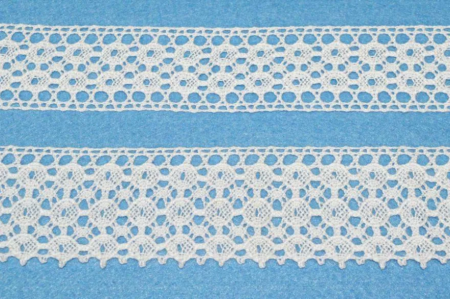 COORDINATO PIZZO COTONE INCASSO E FINALE BIANCO 104/1