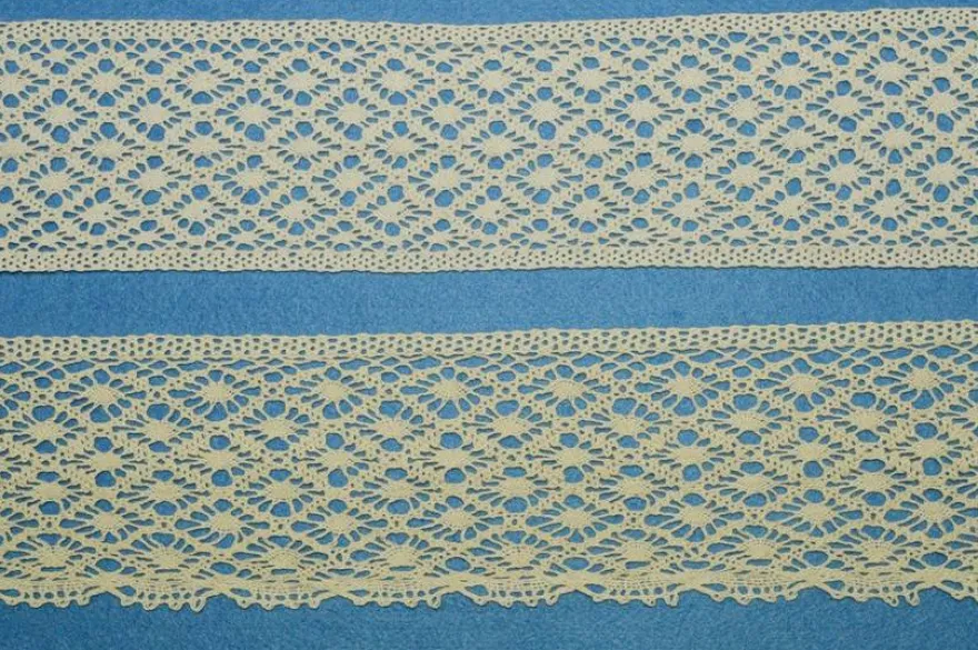 COORDINATO PIZZO COTONE PANNA FINALE E INCASSO ALTEZZA 9 CM