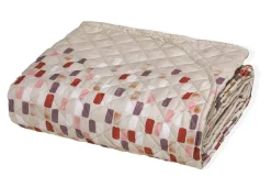 COPRILETTO TRAPUNTATO MATRIMONIALE BORBONESE MODELLO MOSAICO VARIANTE BLUSH