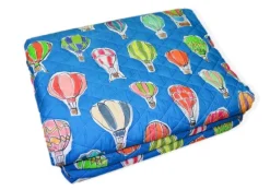 COPRILETTO TRAPUNTATO PIAZZA E MEZZO MIRABELLO MODELLO BALLOONS VARIANTE BLU 51U
