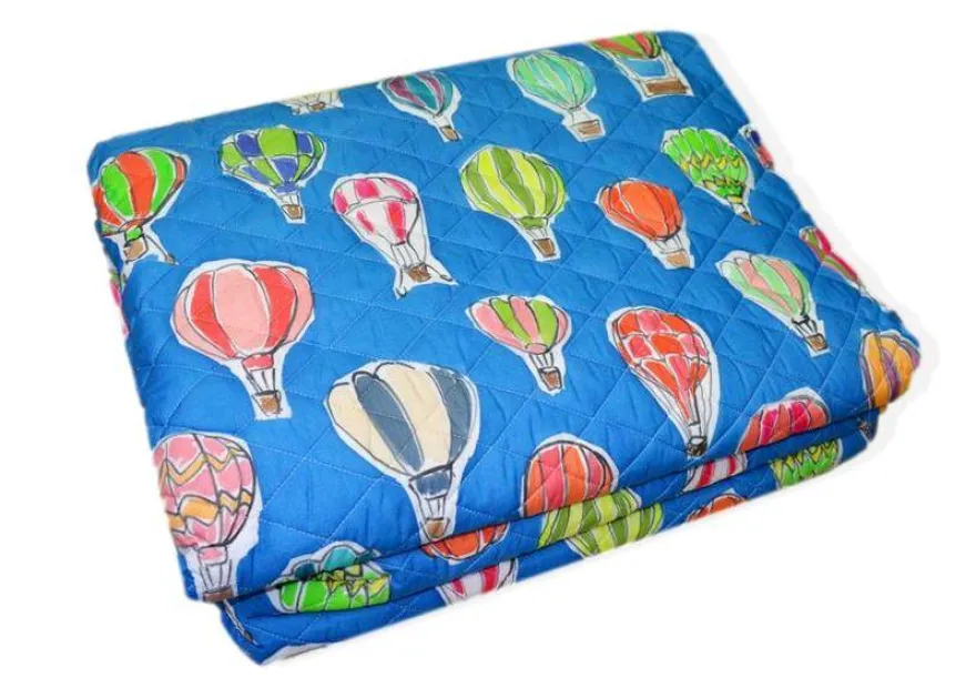 COPRILETTO TRAPUNTATO PIAZZA E MEZZO MIRABELLO MODELLO BALLOONS VARIANTE BLU 51U