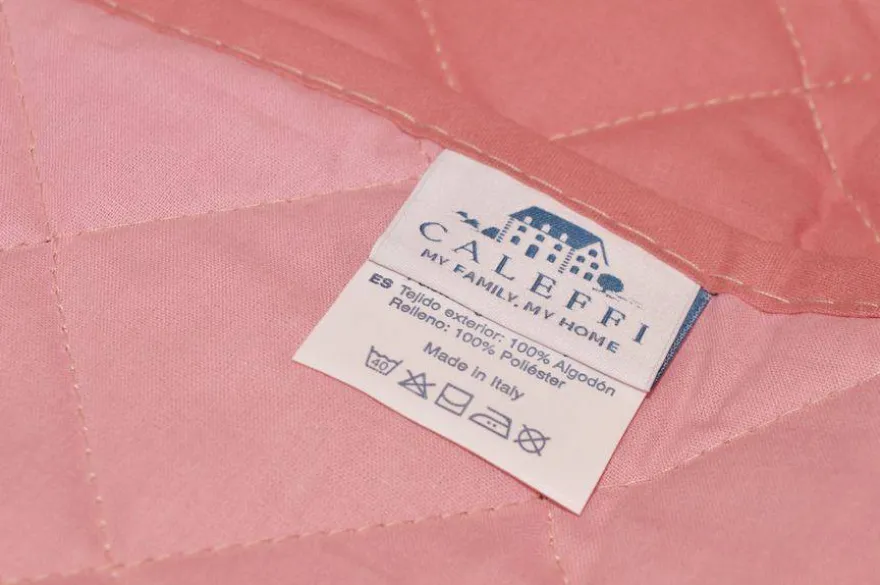 COPRILETTO TRAPUNTATO SINGOLO CALEFFI DILETTO VAR. ROSA
