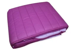 COPRILETTO TRAPUNTATO SINGOLO HAPPIDEA MODELLO BASIC VARIANTE IBISCO/MELANZANA