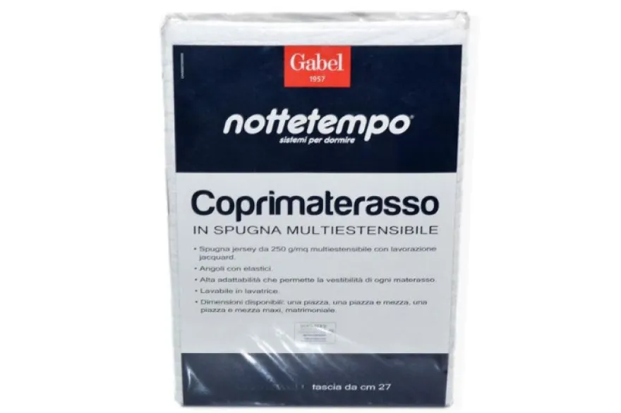COPRIMATERASSO GABEL IN SPUGNA MULTIESTENSIBILE SINGOLO 90X200 CM