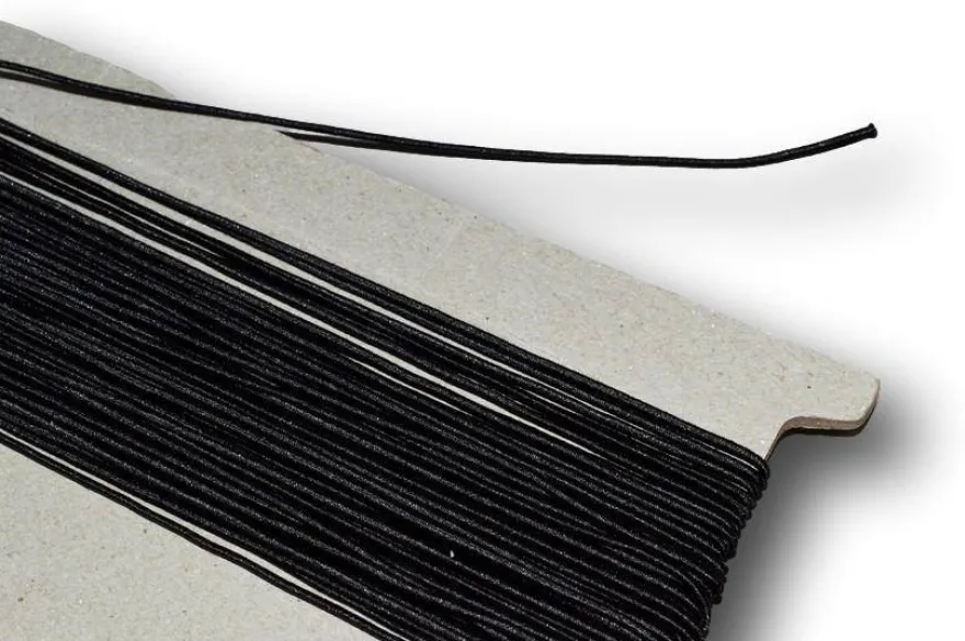 ELASTICO CORDONCINO 1 MM NERO E BIANCO 20 MT