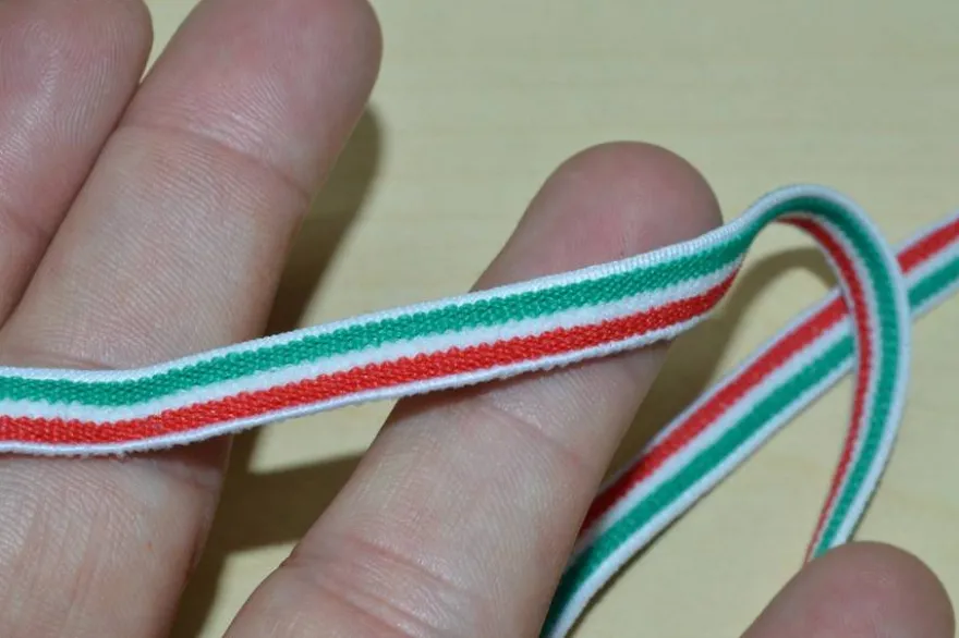ELASTICO TRICOLORE PIATTO MM 6 MT 10