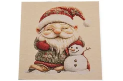 GOBELIN FANTASIA NATALE GNOMO PUPAZZO NEVE 15266 MISURA CM 47X47