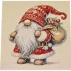 GOBELIN FANTASIA NATALE GNOMO CON REGALI 15269 MISURA CM 47X47
