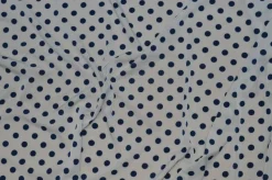 MAGLINA BI STRETCH POIS BLU SU FONDO BIANCO