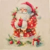 PANNELLO BABBO NATALE DISEGNO 4 MISURA CM 47X47