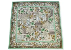 PANNELLO BATISTA MISTO SETA FANTASIA FOULARD VERDE