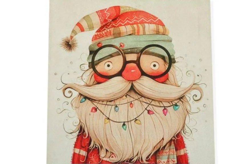 PANNELLO NATALE SANTA CLAUS DISEGNO 5 MISURA CM 47X47