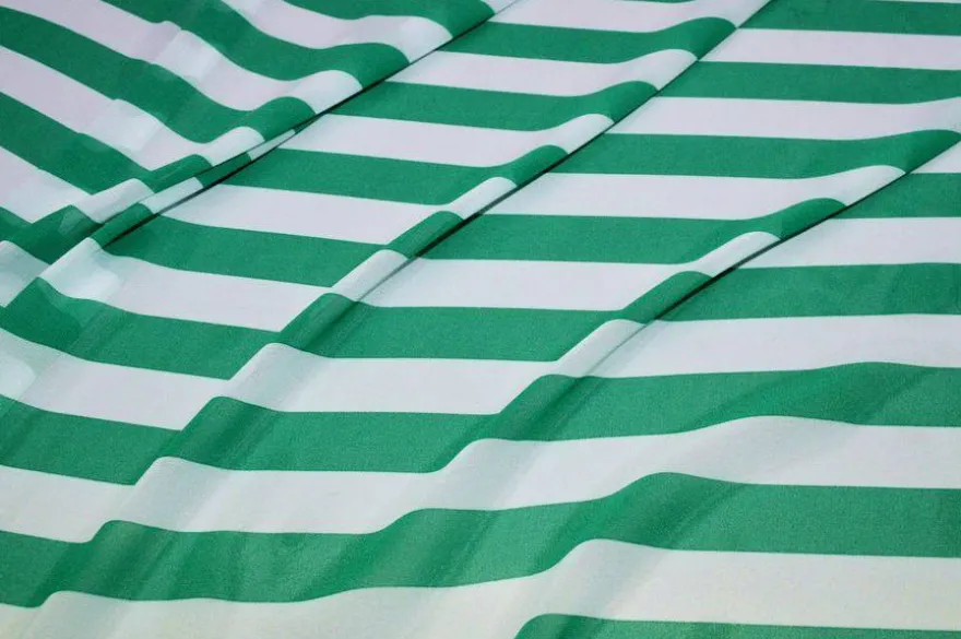 SCAMPOLO GEORGETTE RIGONE BIANCO VERDE