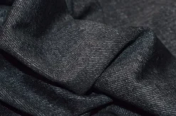 SCAMPOLO JERSEY STAMPA EFFETTO JEANS NERO