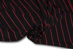 SCAMPOLO MAGLINA VISCOSA BI-ELASTICA FONDO NERO RIGA ROSSA