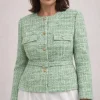 SCAMPOLO PURO COTONE EFFETTO CHANEL VERDE
