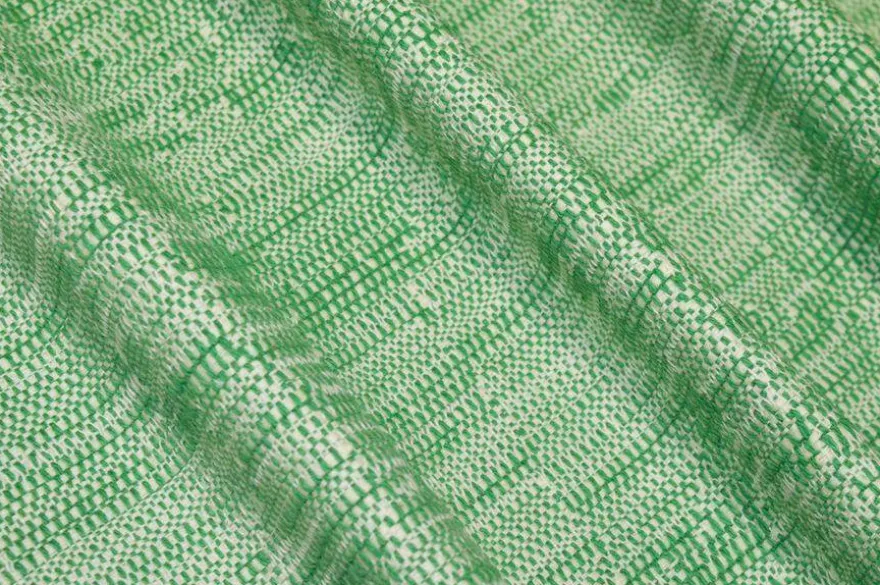 SCAMPOLO PURO COTONE EFFETTO CHANEL VERDE