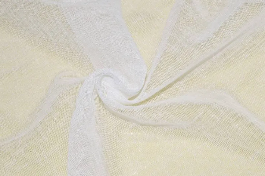 SCAMPOLO TENDA EFFETTO LINO LUREX BIANCA
