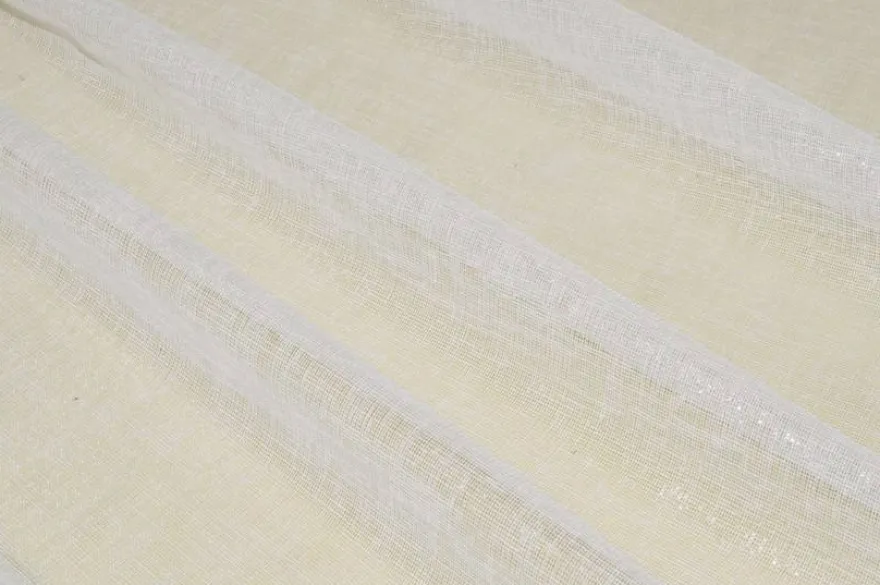 SCAMPOLO TENDA EFFETTO LINO LUREX BIANCA