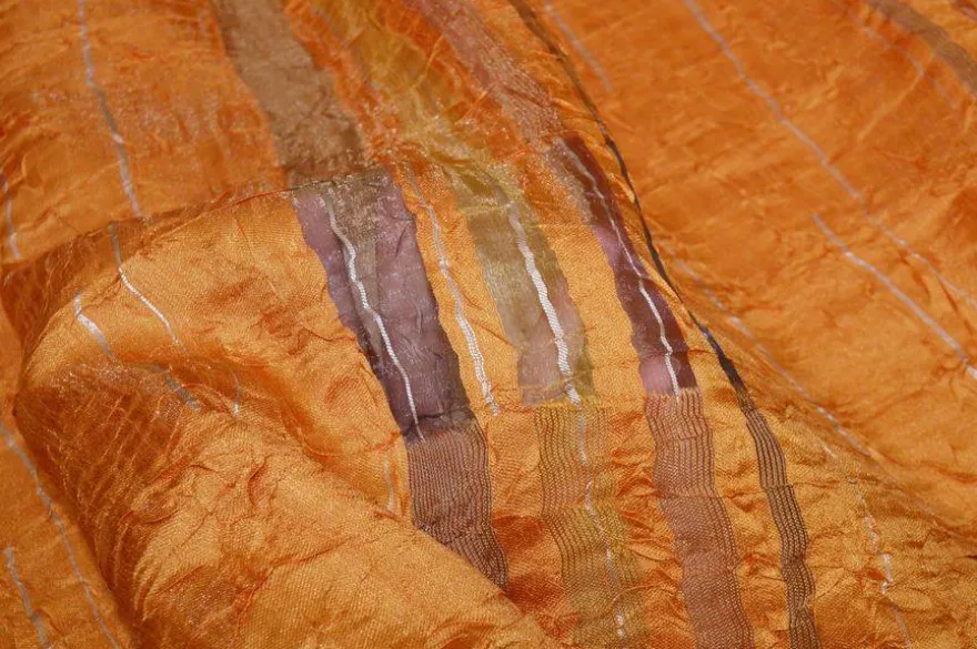 SCAMPOLO TENDA EFFETTO STROPICCIATO ARANCIO