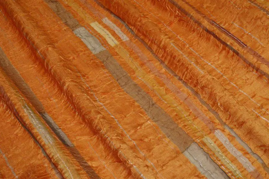 SCAMPOLO TENDA EFFETTO STROPICCIATO ARANCIO