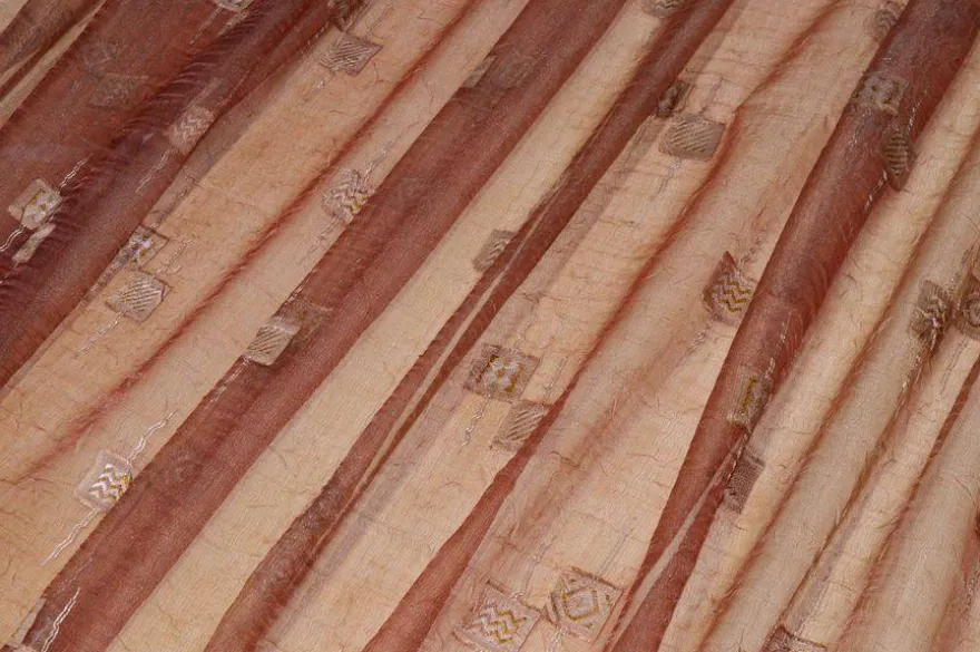 SCAMPOLO TENDA ORGANZA EFFETTO STROPICCIATO ROSSO SCURO CANGIANTE