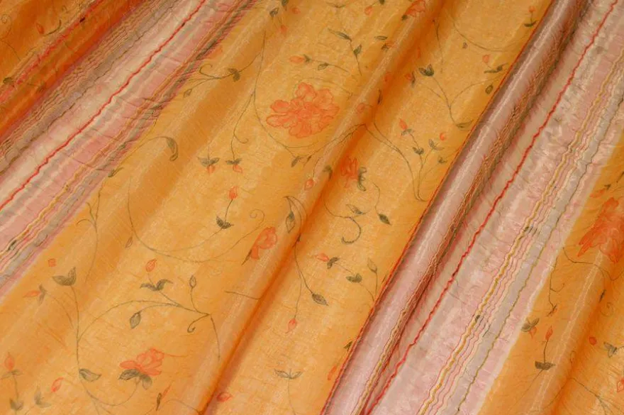 SCAMPOLO TENDA ORGANZA FIORE ARANCIO