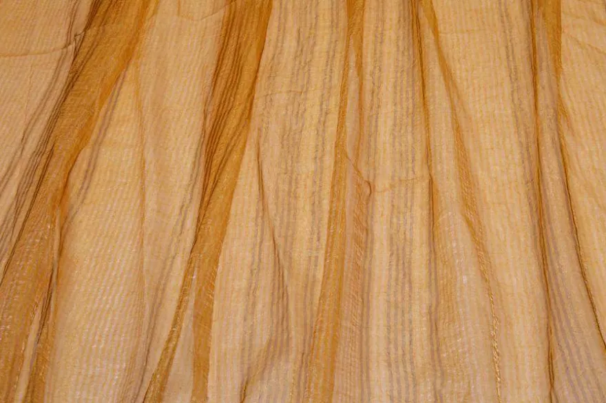 SCAMPOLO TENDA ORGANZA STROPICCIATA RIGATINO ORO