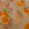 SCAMPOLO TENDA VETRO VELO STAMPATO FIORE ARANCIO