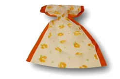 SCAMPOLO TENDA VETRO VELO STAMPATO FIORE ARANCIO