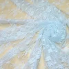 SCAMPOLO TULLE RICAMATO AZZURRO