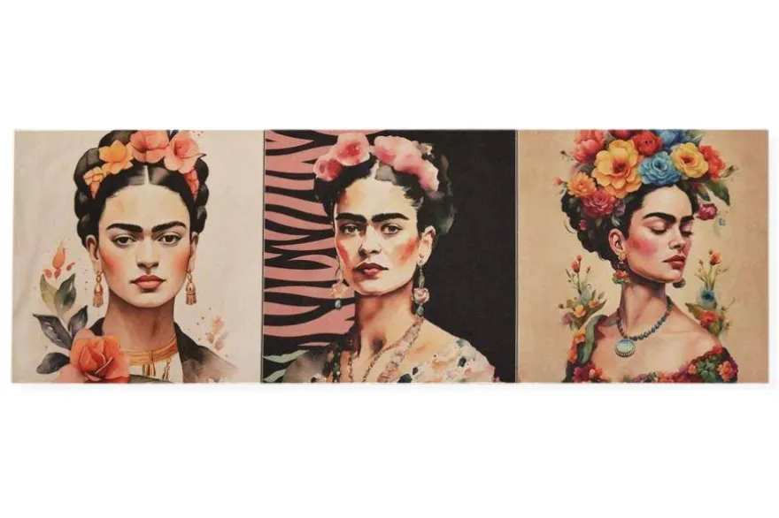 SET 3 PANNELLI DISEGNO FRIDA 4 CM 47x47