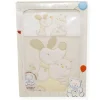 SET 3 PEZZI COPERTA LETTINO DISEGNO CANE E GATTO BEIGE